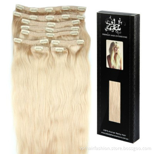 Human Hair Extension Hair Clip in 9PCS Remy Hair